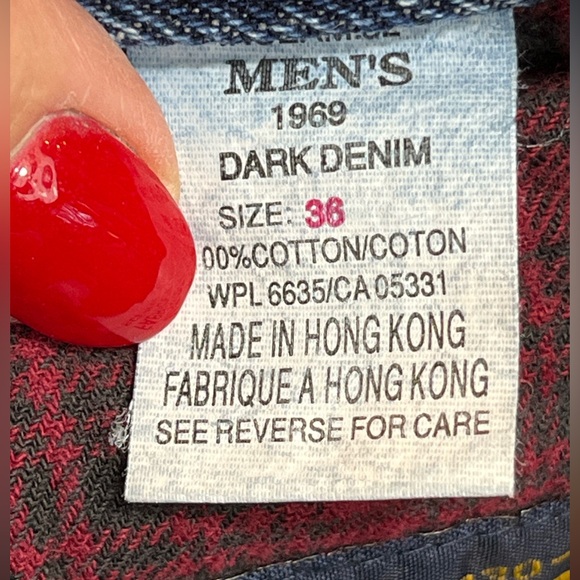 Woolrich Red Flannel Lined BLUE JEANS 36/34 MENS Denim Relaxed Fit Outdoor WORK - Picture 11 of 16